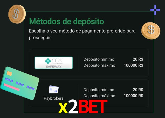 O cassino x2bet oferece uma grande variedade de métodos de pagamento